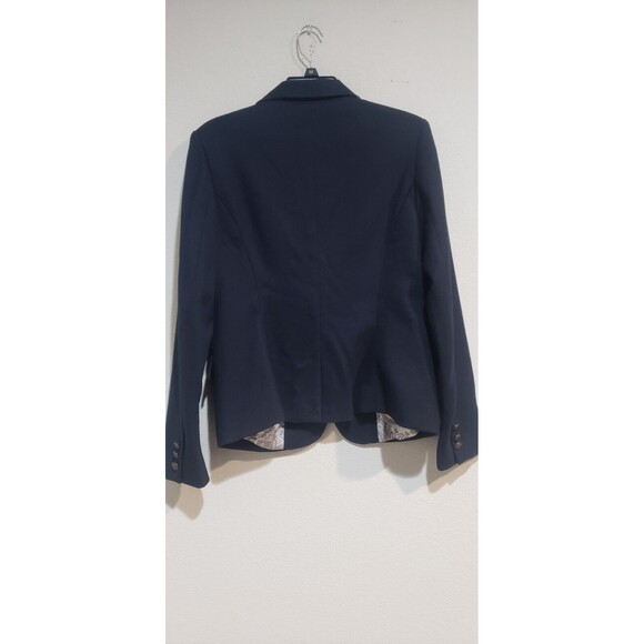 Mercer & Madison Womens Navy Blue Corduroy One Button Blazer Jacket Sz M - Picture 6 of 8